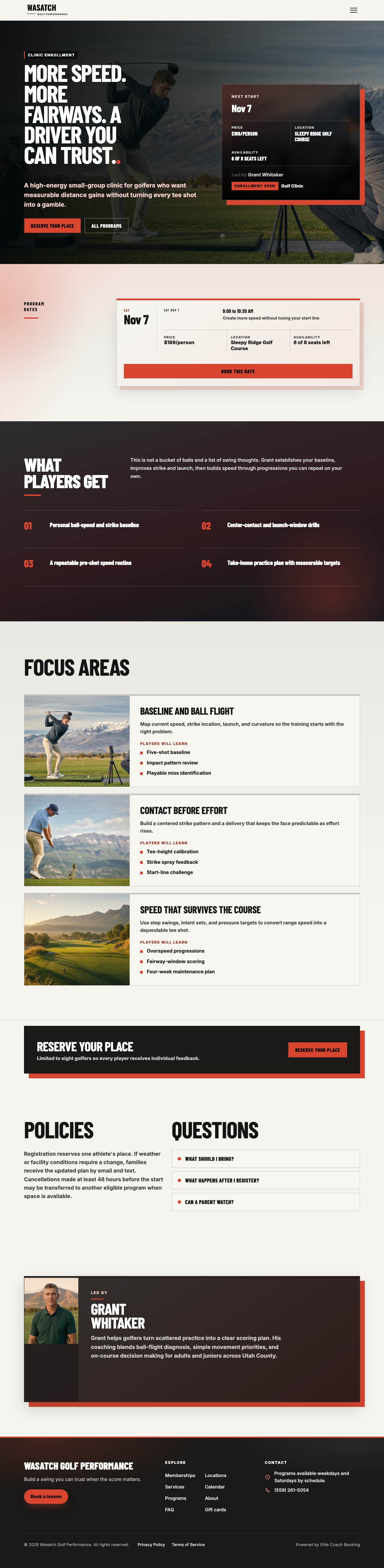 Full landing page for Driver Speed & Accuracy Lab