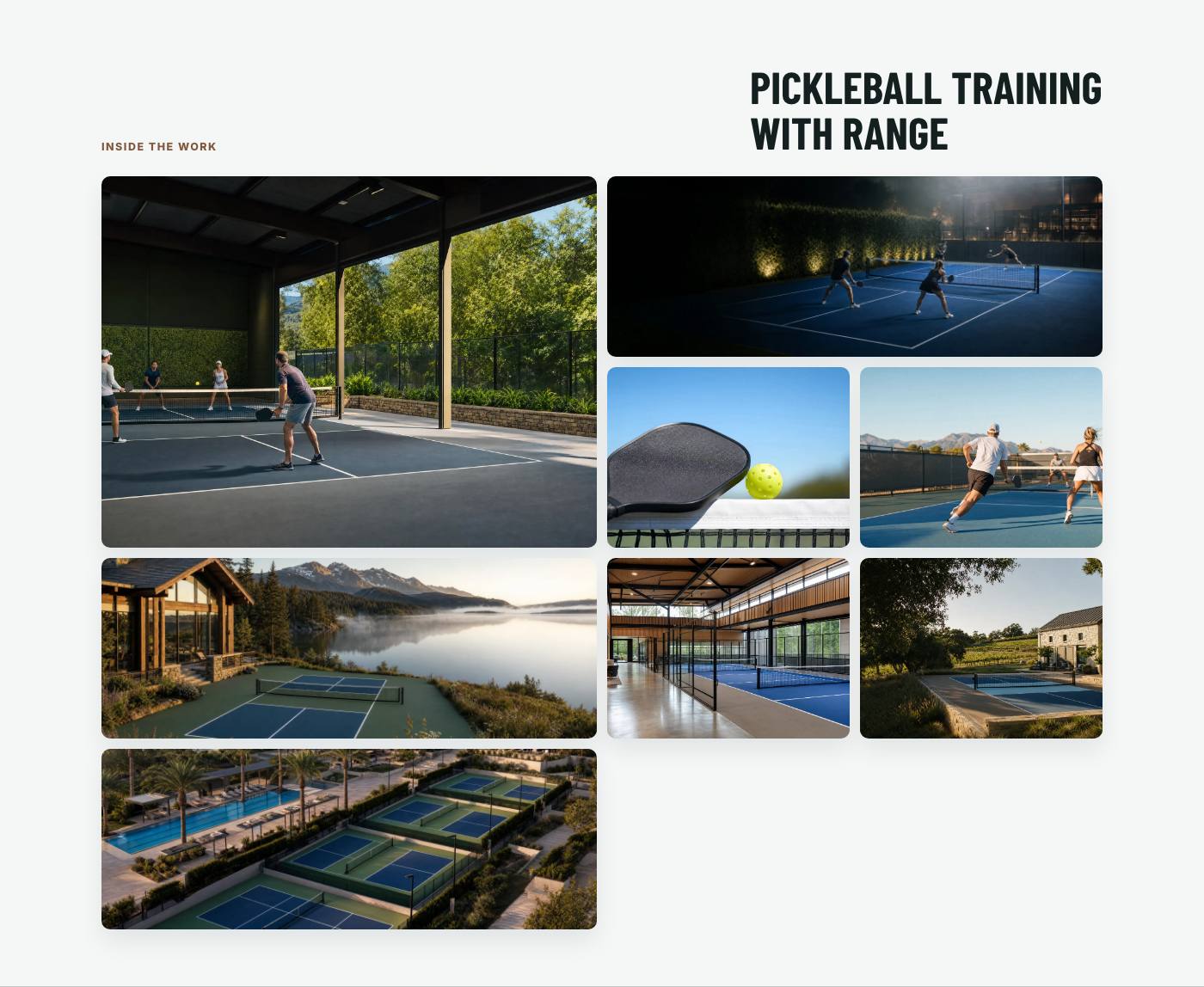 Real training gallery section from Wasatch Pickleball Academy